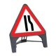 Road Narrows Offside Q Sign 750mm